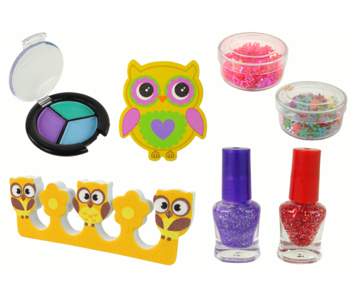 Owl nail art makeup set