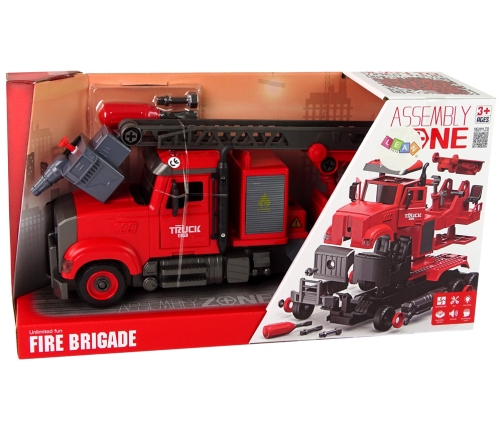 Fire Truck Fire Brigade for Unscrewing Accessories Red