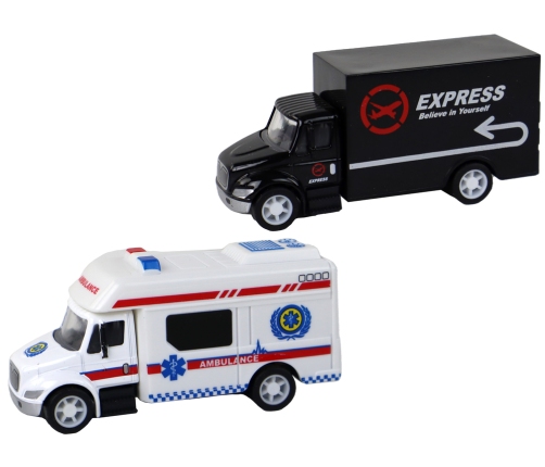 Camper Truck Ambulance Ice Cream Parlor With Friction Drive 1:87 A