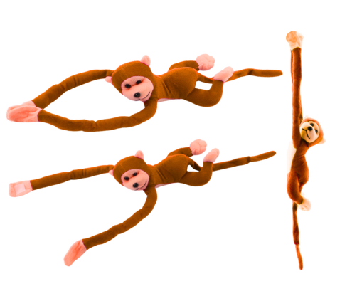 Plush Monkey Mascot with Sound, Light Brown 80 cm