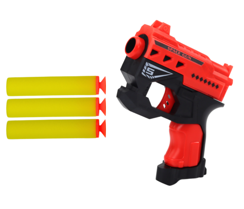 Mini Foam Dart Gun With Suction Cups, Red