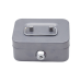 Piggy Bank Storage Box, Lockable, Two Keys, Metal, Gray