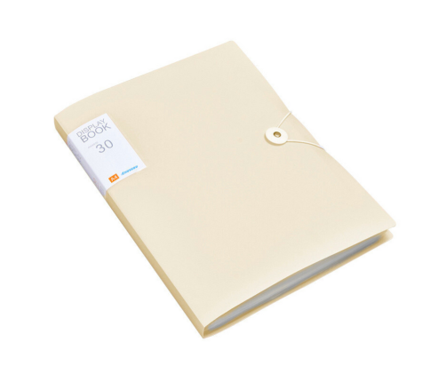 Plastic Folder with Elastic Band 30 Sheets Beige A4