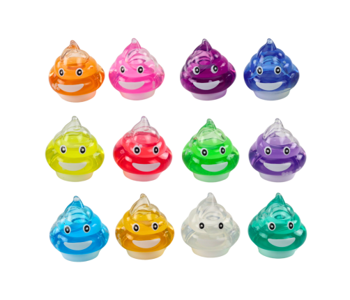 Slime Emoji in a Box 150 g 12 Colors