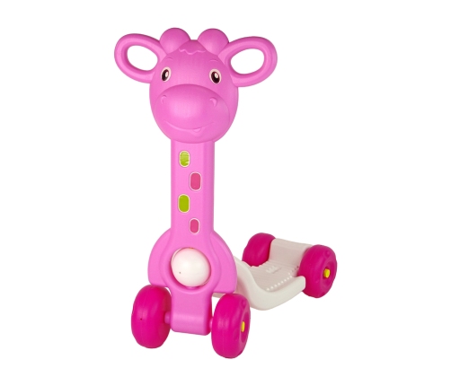 Children's scooter 4 Wheel Giraffe Pink