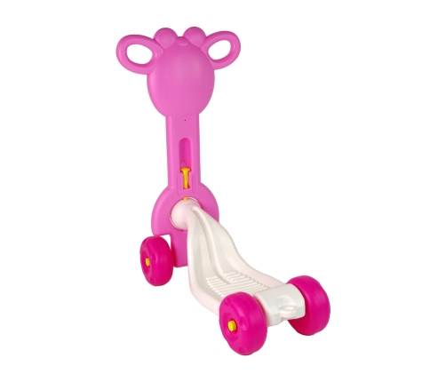 Children's scooter 4 Wheel Giraffe Pink