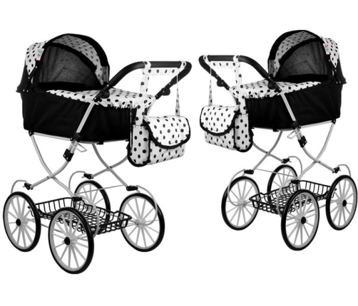 Retro Dolls Buggy Alice - XL Black with White