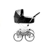 Retro Dolls Buggy Alice - XL Black with White