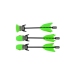 Set Bow 3 Arrows Sports Green 58 cm