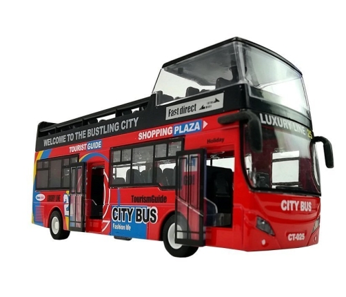 Tourist Coach Double Decker Openable Door Red