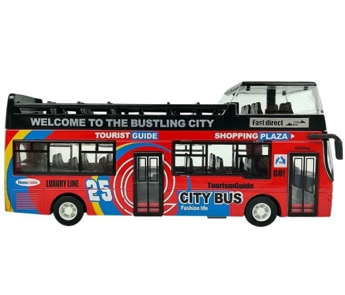 Tourist Coach Double Decker Openable Door Red