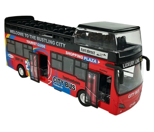 Tourist Coach Double Decker Openable Door Red