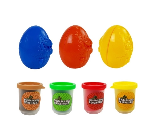 Play Daugh Dinosaurs Eggs Mould 12 Pieces 4 Colours