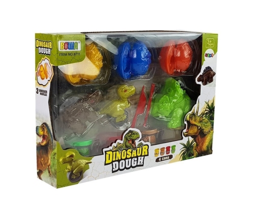 Play Daugh Dinosaurs Eggs Mould 12 Pieces 4 Colours