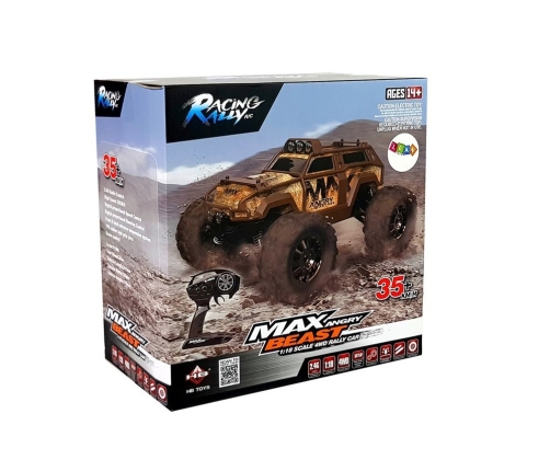 Rally Car Remote Controlled Brown 2.4G 1:18 35 km/h Speed Control