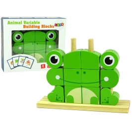 Creative Spatial Wooden Bricks 3D Frog Puzzle