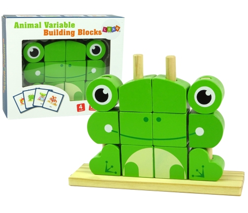 Creative Spatial Wooden Bricks 3D Frog Puzzle