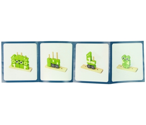 Creative Spatial Wooden Bricks 3D Frog Puzzle