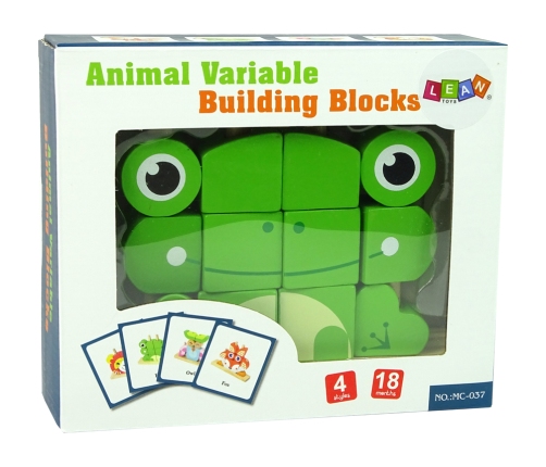 Creative Spatial Wooden Bricks 3D Frog Puzzle