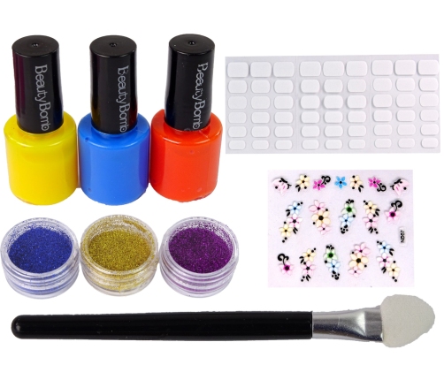 Large Nail Painting Set Nail Lacquers Stickers Separators