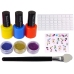 Large Nail Painting Set Nail Lacquers Stickers Separators