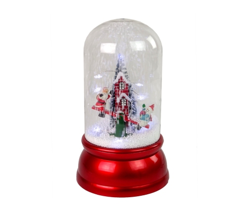 Christmas Dome Decoration Snow Santa Claus Red