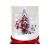 Christmas Dome Decoration Snow Santa Claus Red