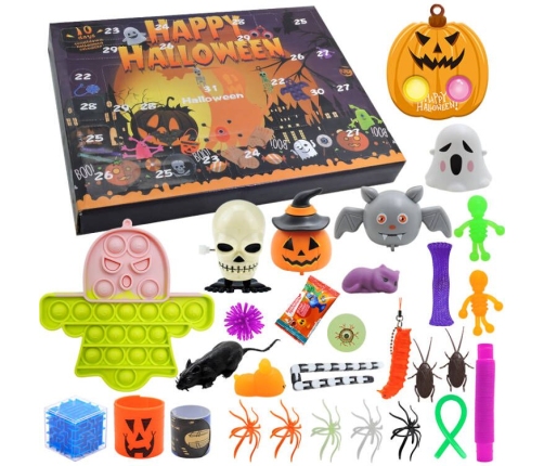 Halloween Calendar Pop It Fidget Toys Pumpkin