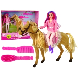 Doll Rider with Brown Pony Figures.