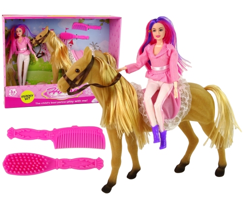 Doll Rider with Brown Pony Figures.