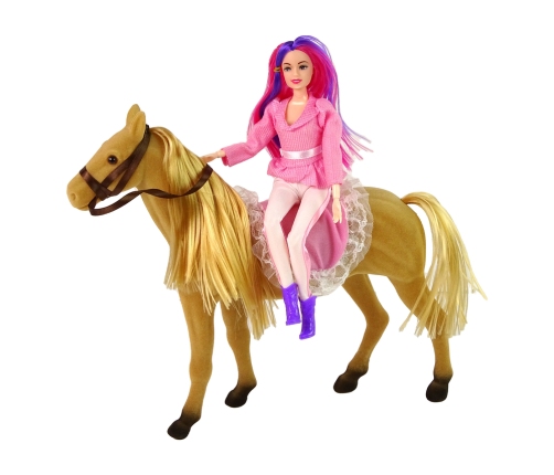 Doll Rider with Brown Pony Figures.