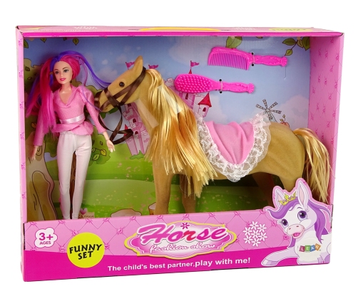 Doll Rider with Brown Pony Figures.