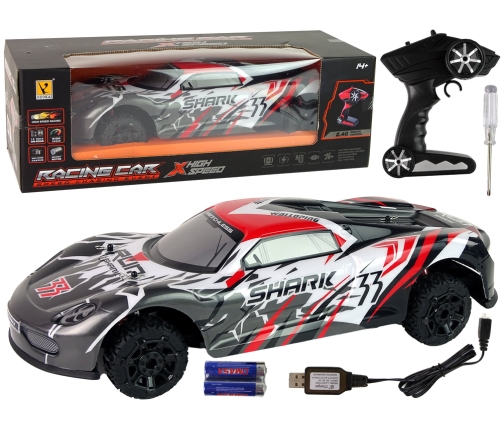 Sports Car R/C 1:8 Gray White