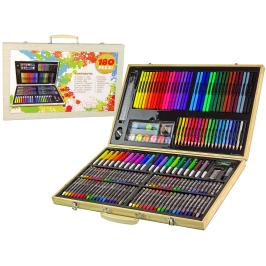 Artistic Painting Set Wooden Suitcase 180 Pieces