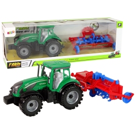 Tractor With Plough Friction Drive Red