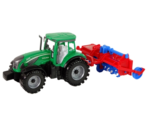 Tractor With Plough Friction Drive Red