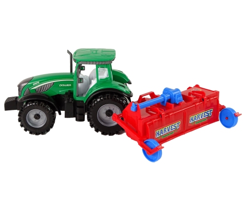 Tractor With Plough Friction Drive Red