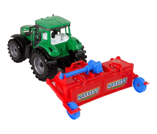 Tractor With Plough Friction Drive Red