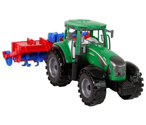 Tractor With Plough Friction Drive Red