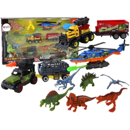 Helicopter Dinosaurs Vehicle Set 6 Colorful Pcs