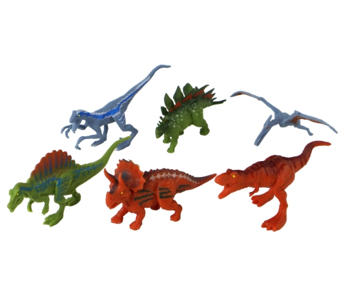 Helicopter Dinosaurs Vehicle Set 6 Colorful Pcs