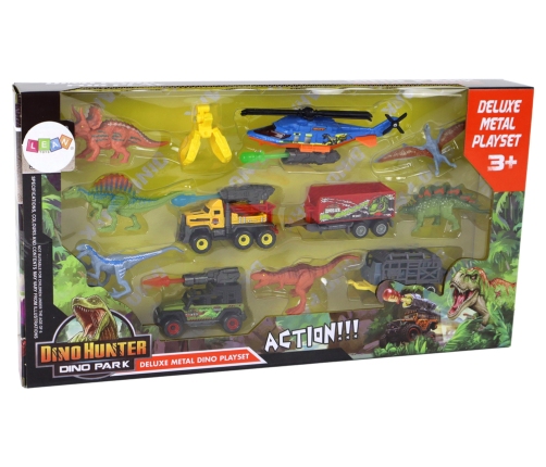 Helicopter Dinosaurs Vehicle Set 6 Colorful Pcs