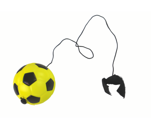 PU Football with Jojo Eraser for Bouncing, 6 cm, Yellow