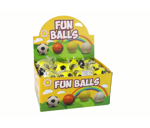 PU Football with Jojo Eraser for Bouncing, 6 cm, Yellow