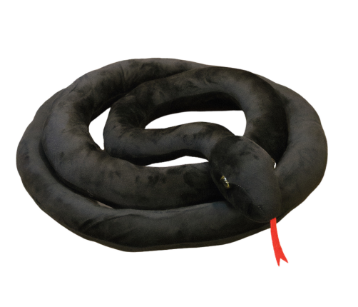 Plush Black Snake Mascot 110 cm