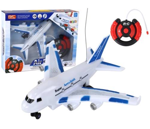 RC Airplane Remote Controlled White Aerobus Remote Control Lights Sounds