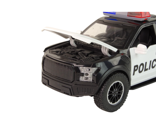 Offroad Vehicle Police Black Opening Door Sound Lights