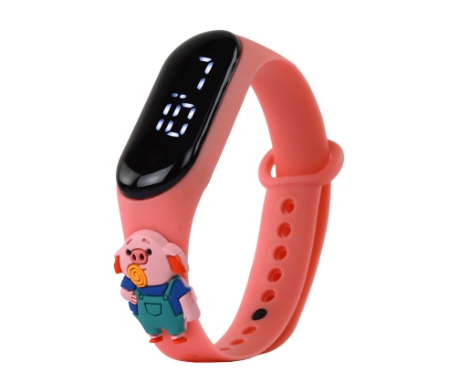 Pink Piggy Touch Screen Watch with Adjustable Band