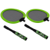 Set of 2 Badminton rackets, 2 Badminton shuttles, green