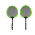 Set of 2 Badminton rackets, 2 Badminton shuttles, green